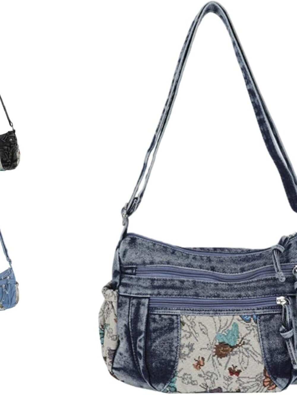 Crossbody Bags Purse for Women Trendy Travel Denim Shoulder Underarm Handbag Fas